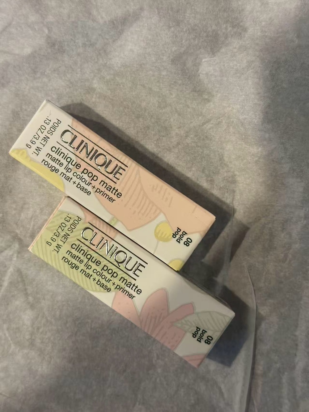 2 Clinique Pop Matte Lip Colour + Primer — Soft Pink & Pale Peach